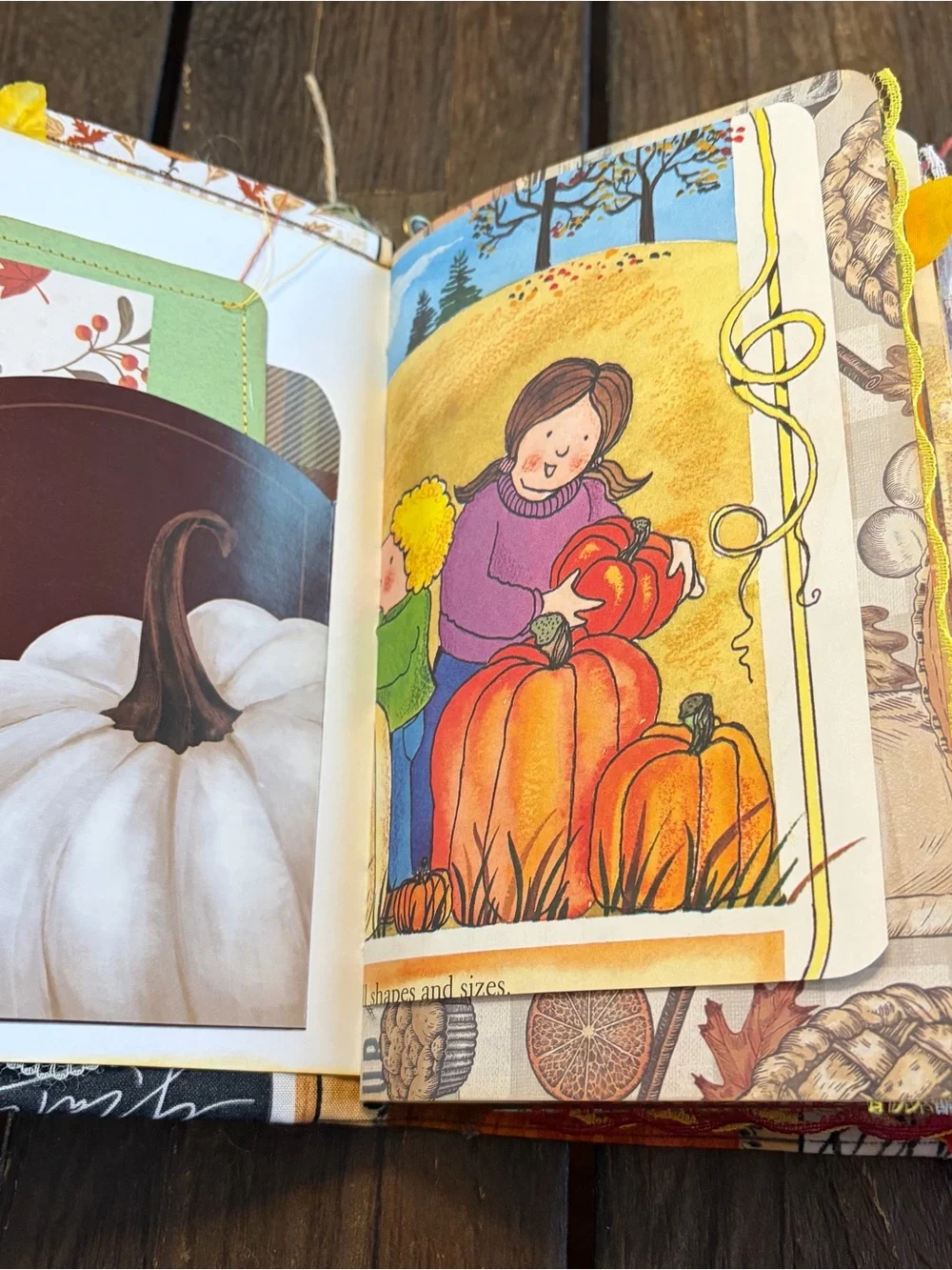 Fall Autumn Junk Journal Softcover Give Thanks Gather Thankful Decorated 3 Sig